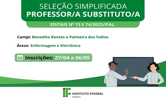 concurso para professor substituto da Ifal