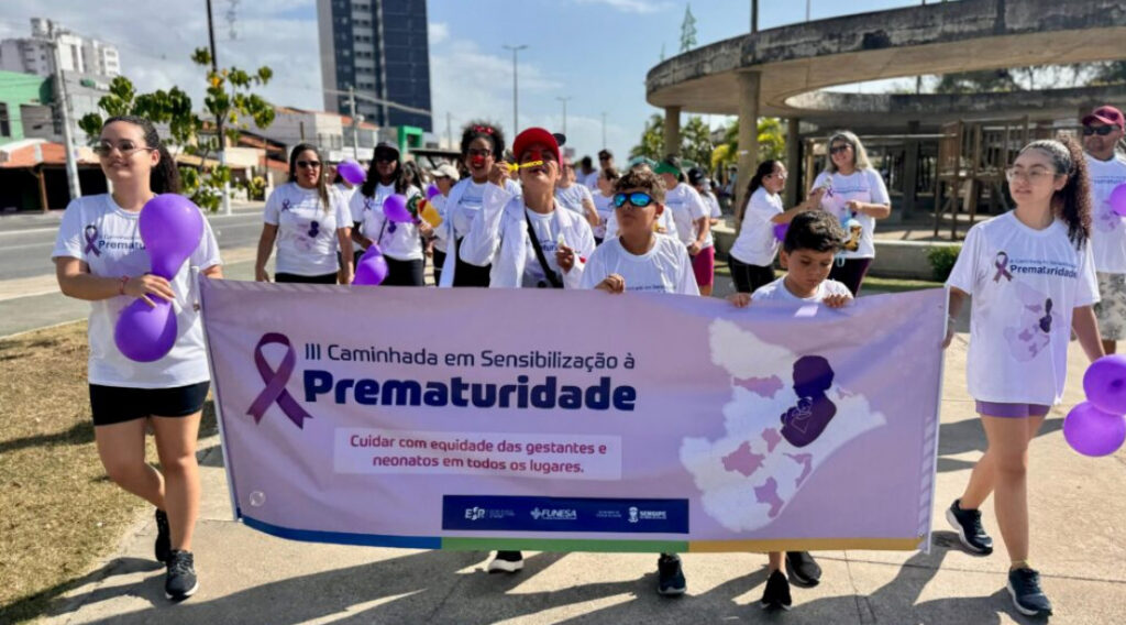 caminhada sobre prematuridade em Aracaju