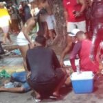 Viatura da Polícia Militar durante ocorrência no Carnaval em Pirambu