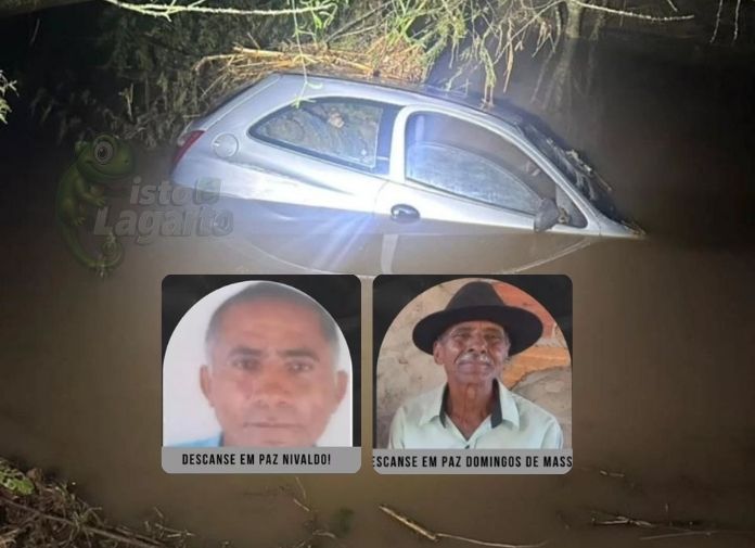 Carro é arrastado por correnteza no povoado Jacaré, em Simão Dias, deixando duas vítimas fatais