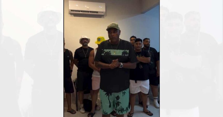 Vocalista Márlio da Banda Swing Mania grava vídeo pedindo desculpas hoje em Pirambu, no Carnaval em Sergipe