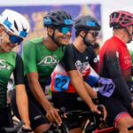 Atletas disputando prova de ciclismo de estrada no Abaís durante o Verão Sergipe 2026