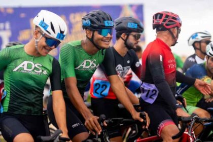 Atletas disputando prova de ciclismo de estrada no Abaís durante o Verão Sergipe 2026