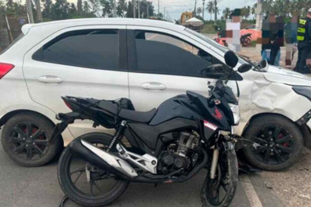 Acidente envolvendo dois veículos na Rodovia SE-050, em Aracaju