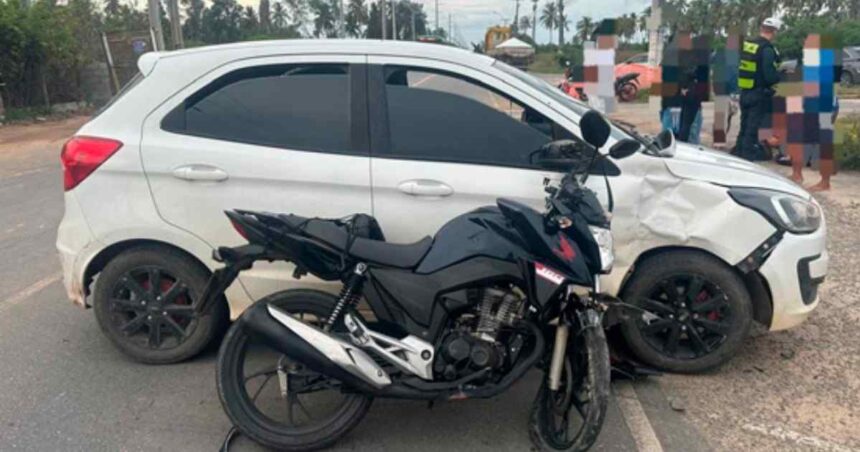 Acidente envolvendo dois veículos na Rodovia SE-050, em Aracaju