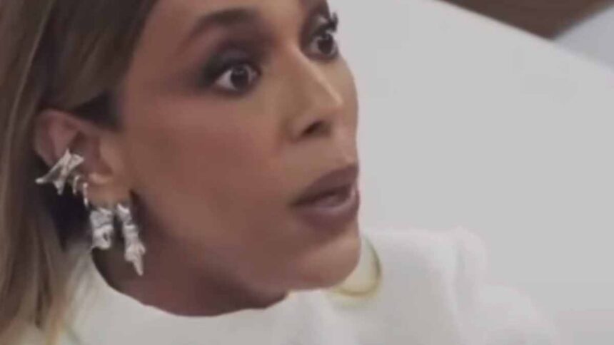 Deputada federal Erika Hilton durante debate sobre identidade de gênero e direitos humanos.