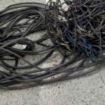 Material apreendido pela PMSE em ocorrência de furto de fios no bairro Siqueira Campos em Aracaju.