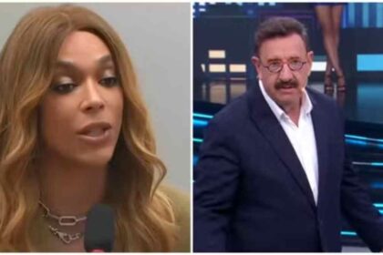 Montagem com fotos do apresentador Ratinho e da deputada Erika Hilton.