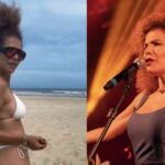 Vanessa da Mata na praia em Aracaju após show no Verão Caju 2026