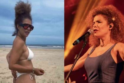 Vanessa da Mata na praia em Aracaju após show no Verão Caju 2026