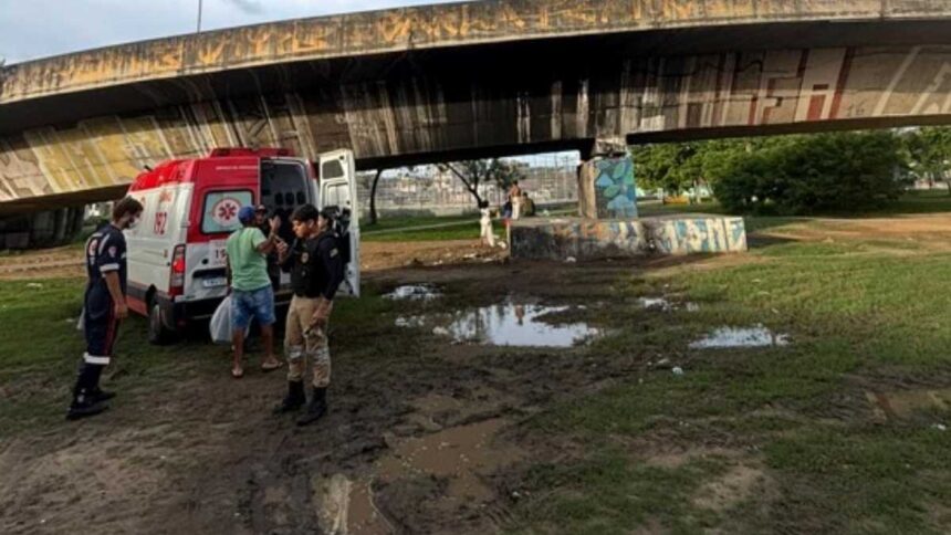 Vista da Ponte Aracaju-Barra dos Coqueiros onde ocorreu o acidente com motociclista.