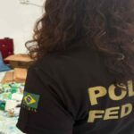 Agentes da Polícia Federal e fiscais da Anvisa em operação contra medicamentos falsificados em Aracaju.