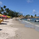 Vista aérea da Praia do Saco em Estância, Sergipe, área alvo de acordo de regularização ambiental.
