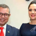 Governador Fábio Mitidieri e a ex-secretária Déborah Dias em evento oficial do Meio Ambiente.