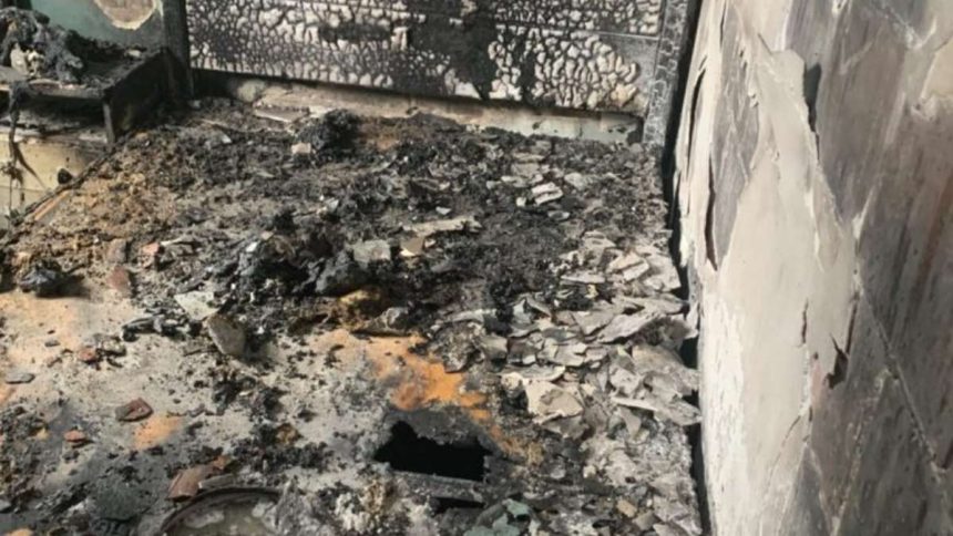 Local incendiado