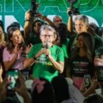 Senador Alessandro Vieira durante convenção partidária do MDB em Aracaju.