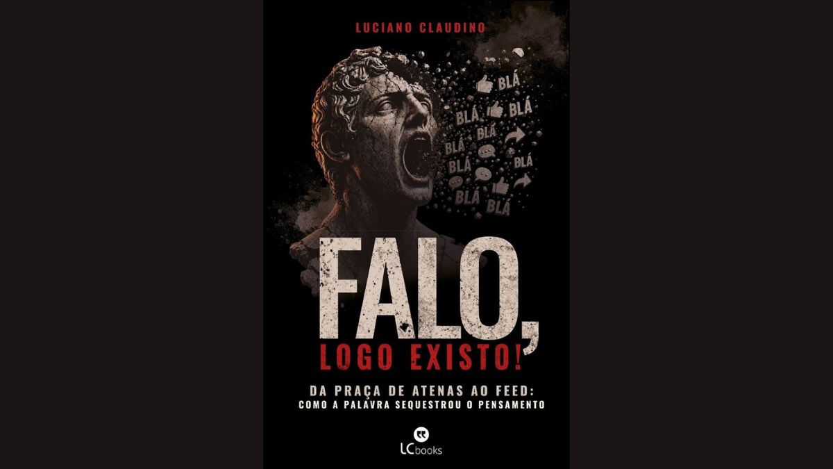 Capa do livro Falo, Logo Existo! de autoria do estrategista Luciano Claudino.