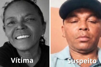 Foto da vítima e do suspeito