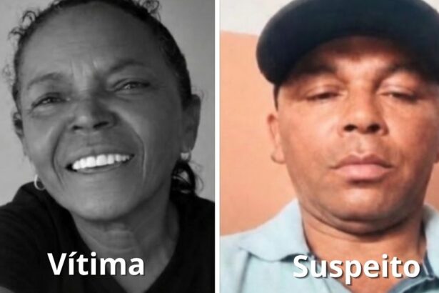 Foto da vítima e do suspeito