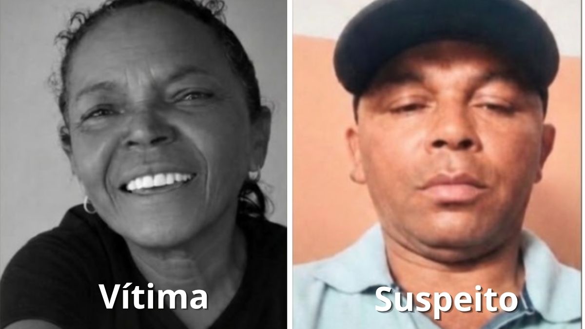 Foto da vítima e do suspeito