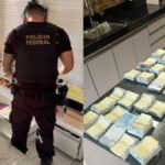 Agentes da Polícia Federal cumprindo mandados de busca e apreensão.