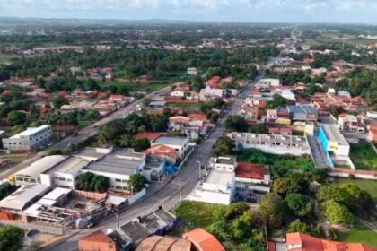 Foto aerea da zona de expansão