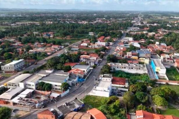 Foto aerea da zona de expansão